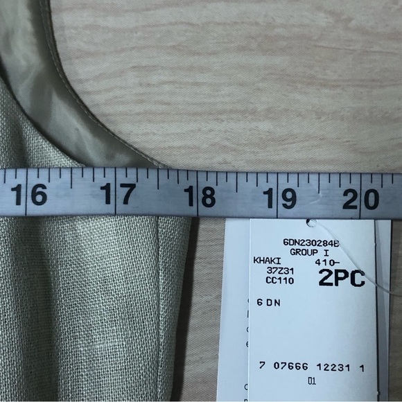 Anne Klein Women’s 6 Career Suit Set 2pc Blazer w Dress Linen NWT - Picture 6 of 7